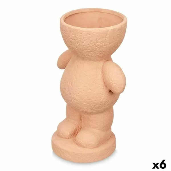 Decorative Figure Orange Dolomite 16 x 25 x 12 cm (6 Units) Vase