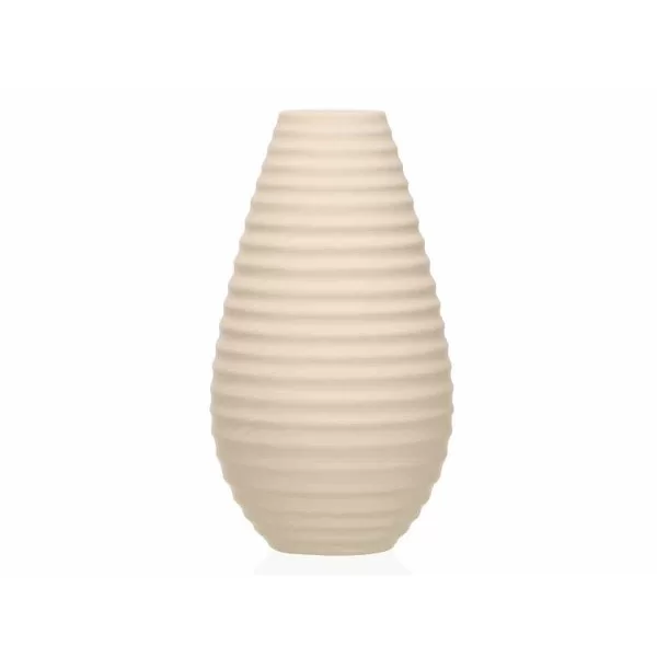 Vase Beige Ceramic 19 x 33 x 19 cm (4 Units) Stripes