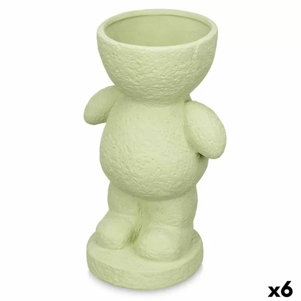 Decorative Figure Green Dolomite 16 x 25 x 12 cm (6 Units) Vase