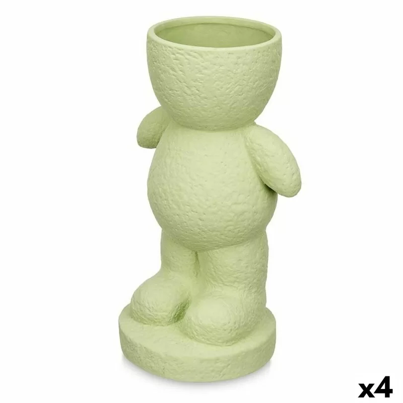 Decorative Figure Orange Dolomite 19 x 31 x 15 cm (4 Units) Vase