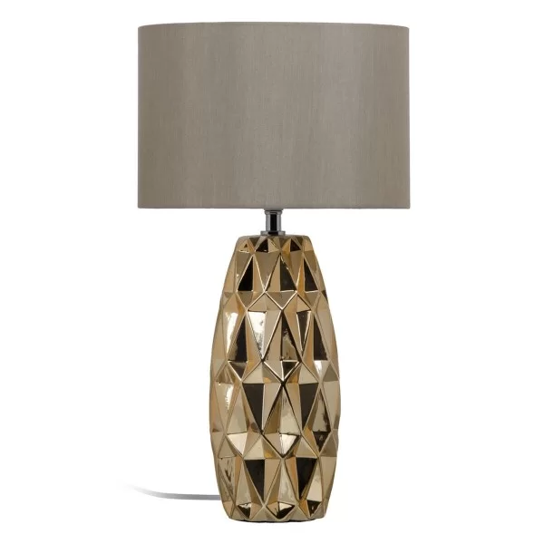 Desk lamp Golden Champagne Ceramic 60 W 220 V 240 V 220-240 V 27 x 27 x 48 cm