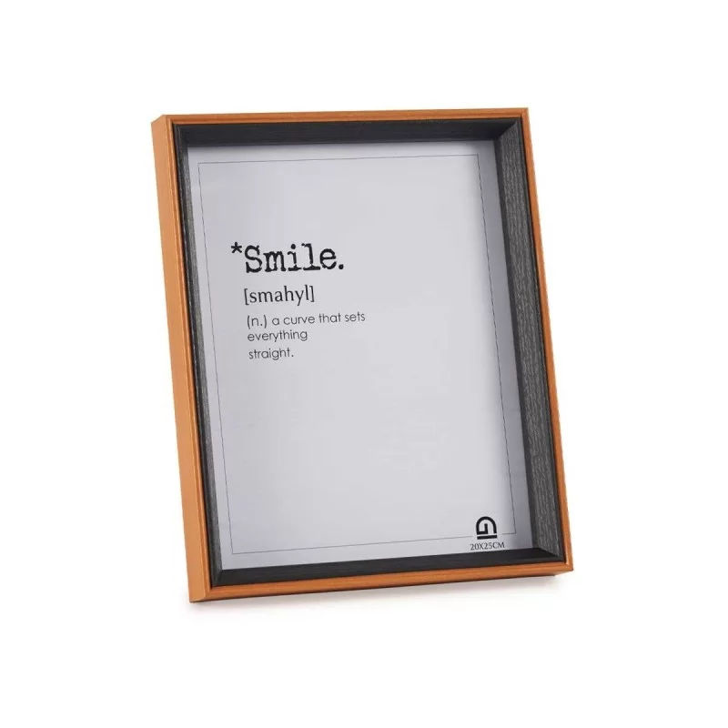 Photo frame Crystal Black Brown MDF Wood (22 x...