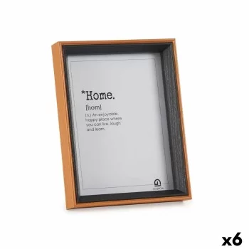 Photo frame Crystal Black Brown MDF Wood (17 x 22 x 3 cm)...