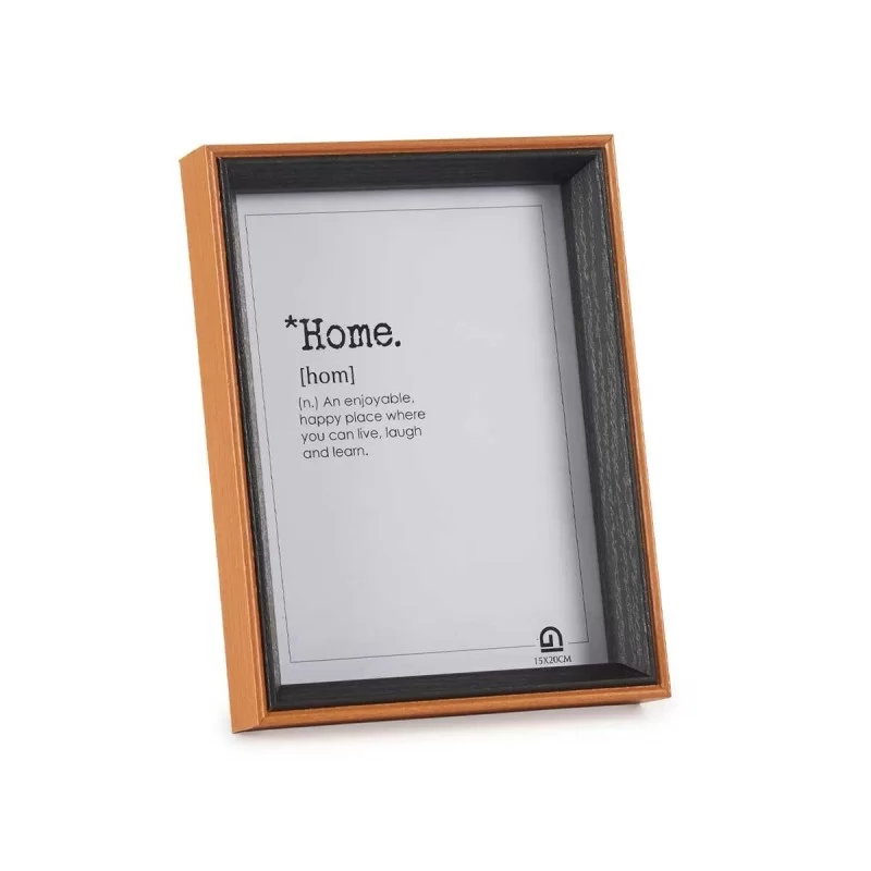 Photo frame Crystal Black Brown MDF Wood (17 x...