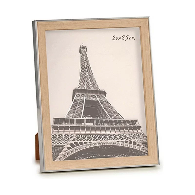 Photo frame 23 x 27 x 2 cm Silver Brown Plastic...