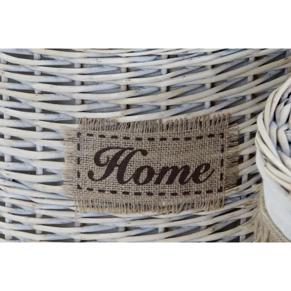 Basket set Home ESPRIT Brown Natural 47 x 47 x 56 cm (3 Pieces)