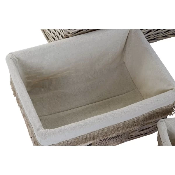 Basket set Home ESPRIT Brown Natural 47 x 35 x 56 cm (5 Pieces)