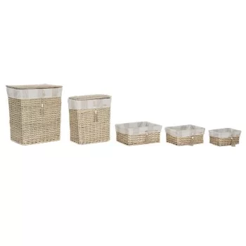 Laundry basket Home ESPRIT Beige Natural 5 Pieces 47 x 35...