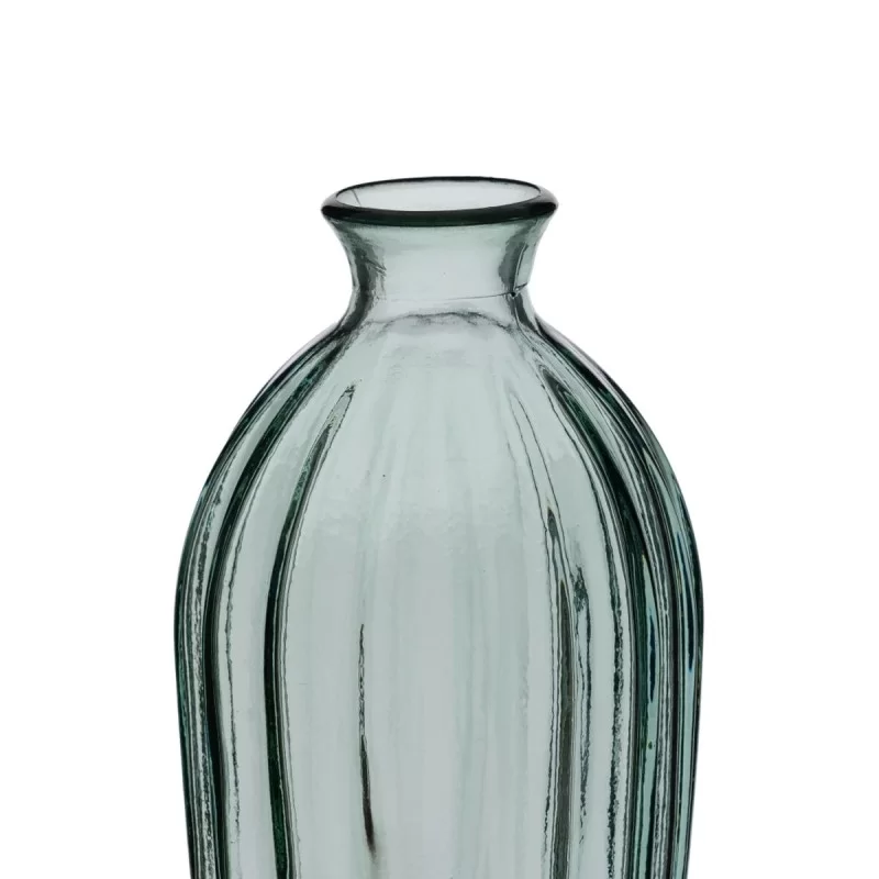 Vase recycled glass Green 12 x 12 x 29 cm
