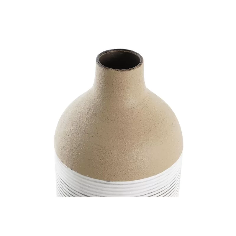 Vase DKD Home Decor 16 x 16 x 45 cm Beige Metal...