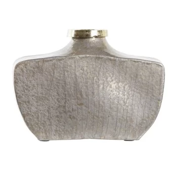 Vase DKD Home Decor Crystal Beige Golden Aluminium (33 x... 2