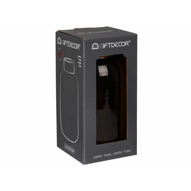 Vase Grey Golden Glass 11,5 x 24 x 11,5 cm (6...