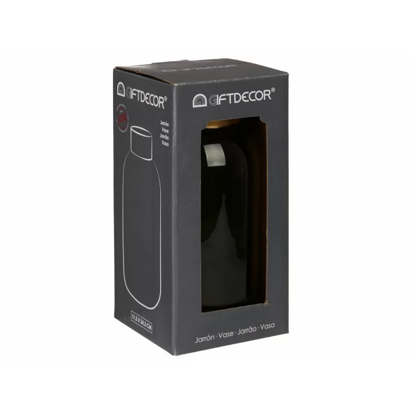 Vase Green Golden Glass 11,5 x 24 x 11,5 cm (6...