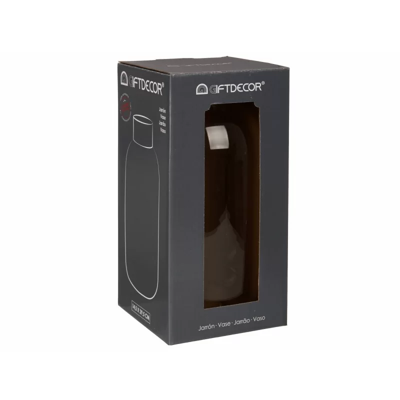 Vase Transparent Golden Glass 14,5 x 29,5 x...