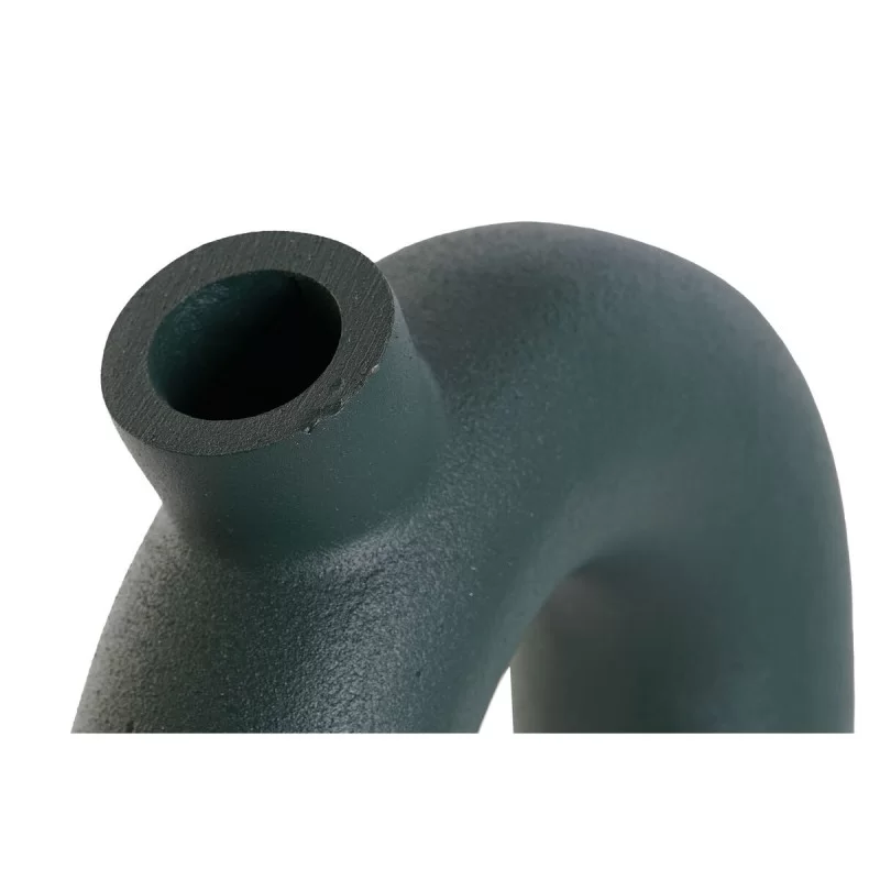 Vase Home ESPRIT Green Aluminium 19 x 5 x 17 cm...