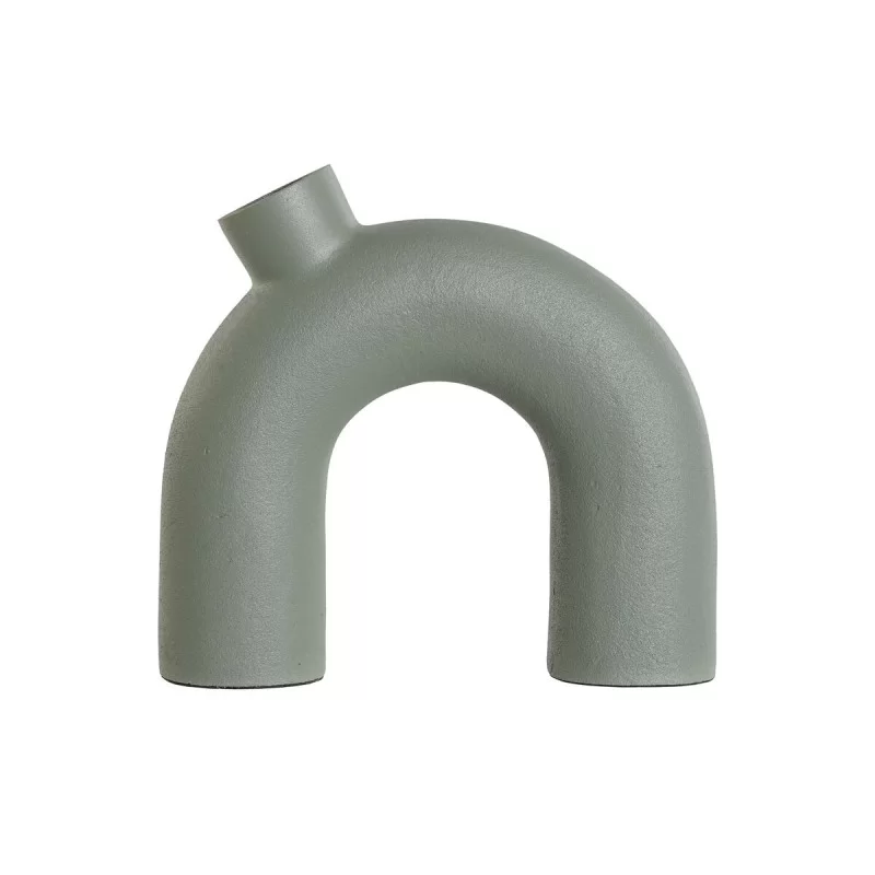Vase Home ESPRIT Green Aluminium 19 x 5 x 17 cm...