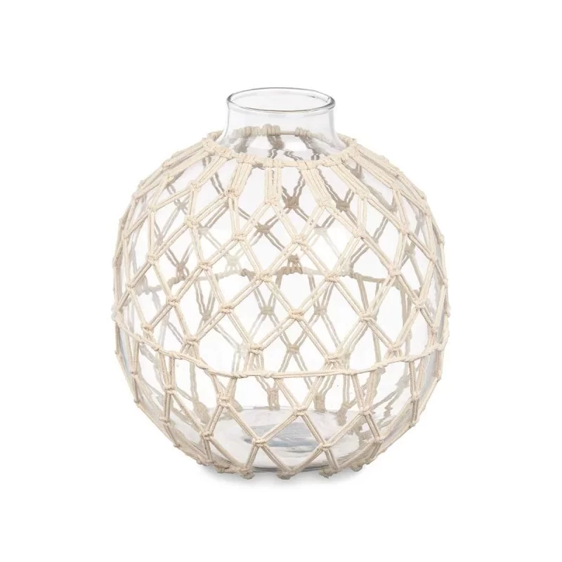 Decorative bauble White Transparent Glass Rope...