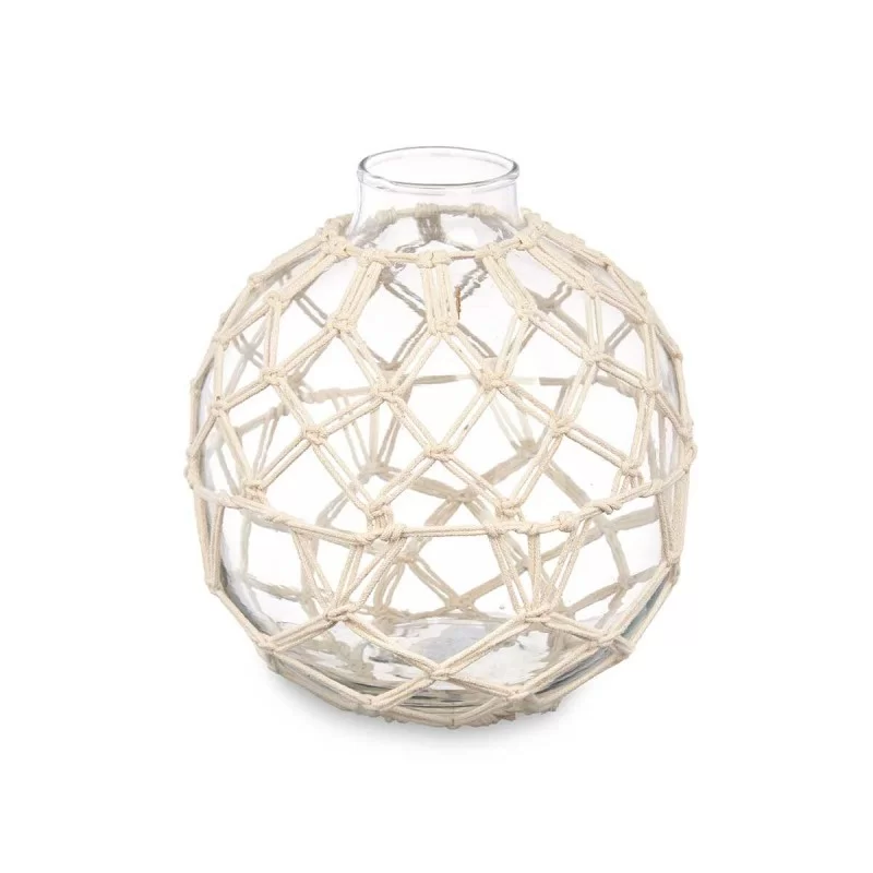 Decorative bauble White Transparent Glass Rope...