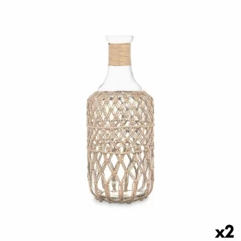 Bottle Decorative Transparent Natural Glass Rope 19 x 48...