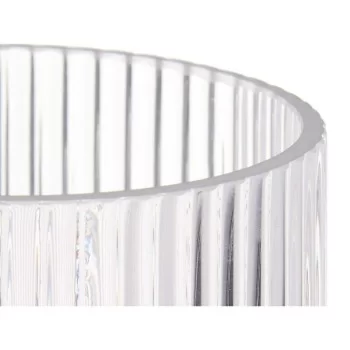 Vase Stripes Transparent Crystal 8 x 23 x 8 cm (8 Units) 2
