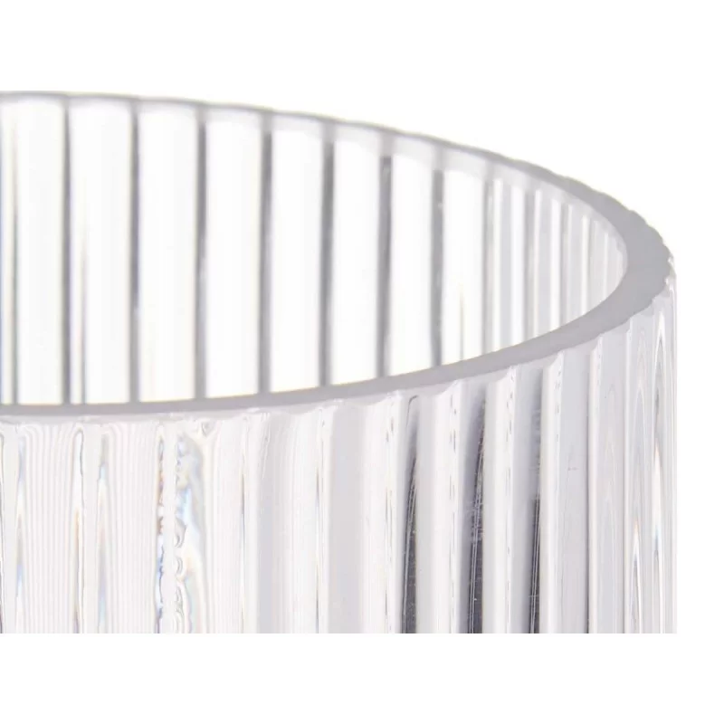 Vase Stripes Transparent Crystal 8 x 23 x 8 cm...