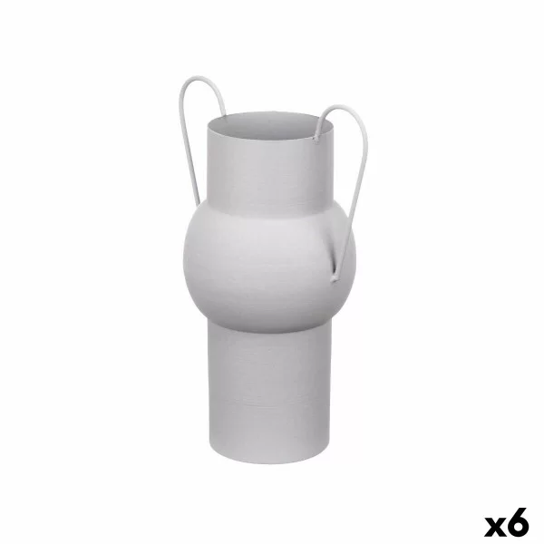 Vase Grey Steel 22 x 32 x 14 cm (6 Units)