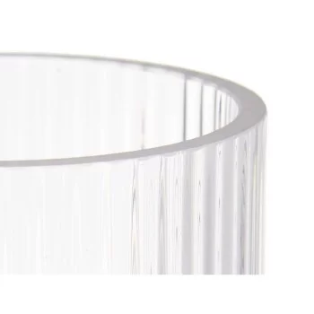 Vase Stripes Transparent Crystal 9,5 x 16,5 x 9,5 cm (8... 2