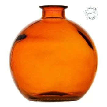 Vase Amber recycled glass 16 x 16 x 18 cm 2