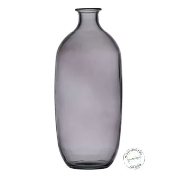 Vase Grey recycled glass 13 x 13 x 31 cm 2