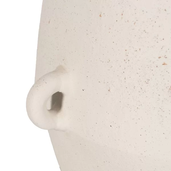 Vase White Ceramic 31 x 25 x 61 cm