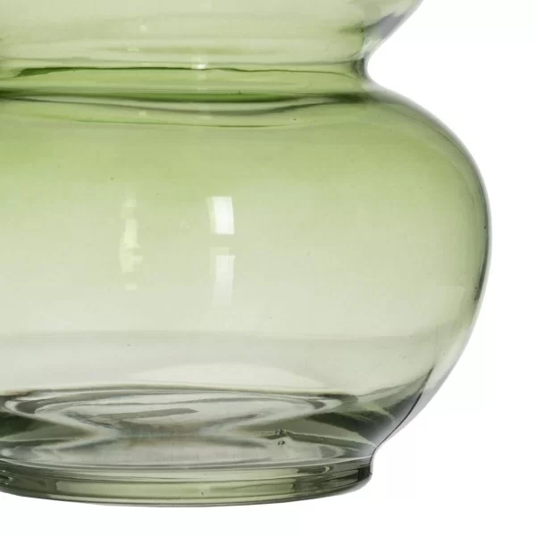 Vase Green Crystal 13 x 13 x 19 cm