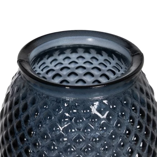 Vase Blue recycled glass 15 x 15 x 28 cm