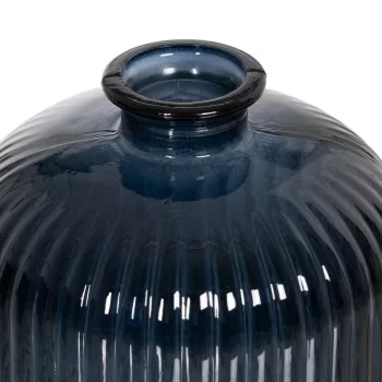 Vase Blue recycled glass 15 x 15 x 18 cm 2