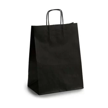Paper Bag 24 x 12 x 40 cm Black (25 Units) 2