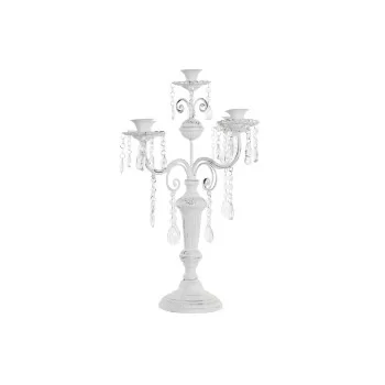 Candle Holder DKD Home Decor Metal White Acrylic (41 x 41...