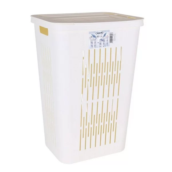 Laundry basket Inde Bella White 60 L 40,5 x 33 x 59 cm (5 Units)