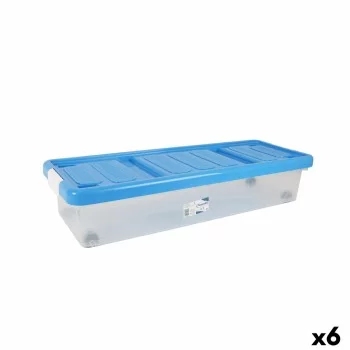 Storage Box with Lid Tontarelli Plastic Blue Transparent...