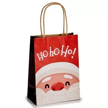 Paper Bag Father Christmas White Red 13,5 x 8 x 21 cm (12... 2