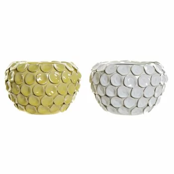 Vase DKD Home Decor 24,5 x 24,5 x 17 cm White Stoneware...