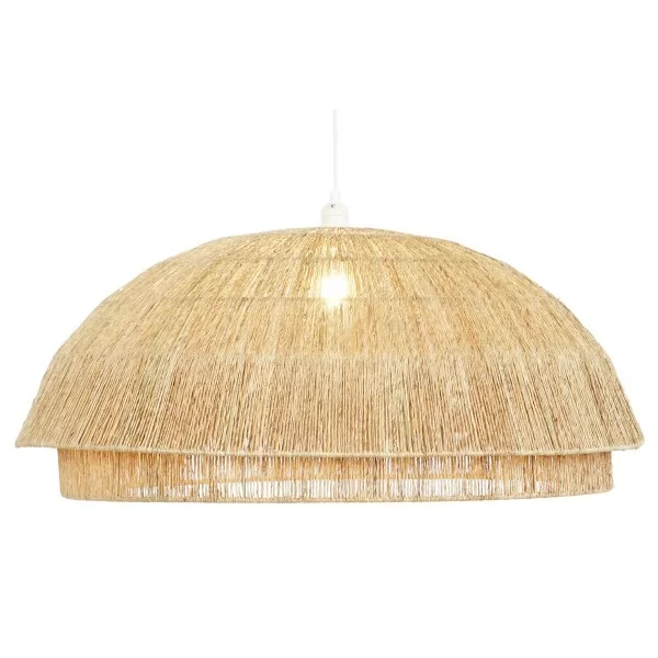 Ceiling Light DKD Home Decor Light brown Jute Iron 50 W 80 x 80 x 33 cm