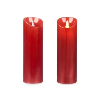 LED Candle Red 8 x 8 x 25 cm (12 Units) 2