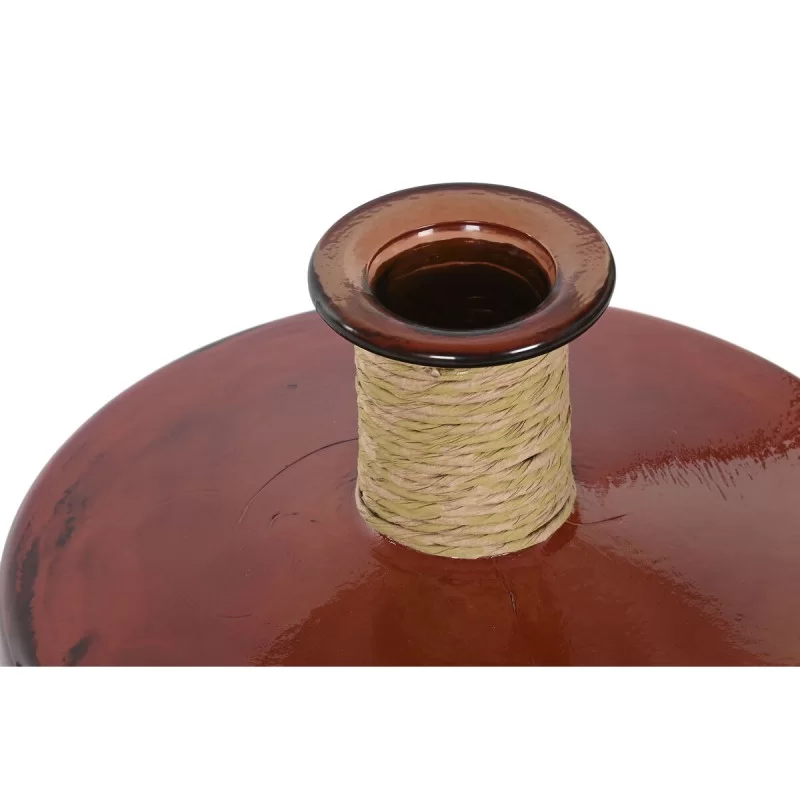 Vase Home ESPRIT Brown Rope Tempered Glass 35 x...