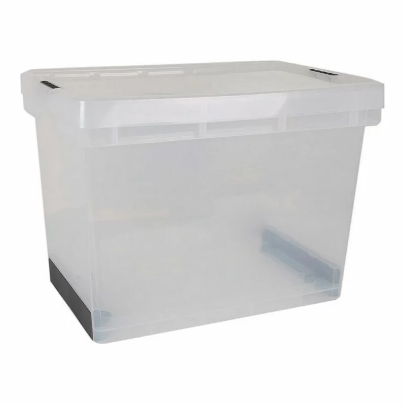 Storage Box with Lid Evolution Transparent 39 x...