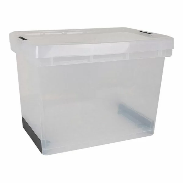 Storage Box with Lid Evolution Transparent 39 x 29 x 31 cm (4 Units) (40 x 30 x 30 cm)