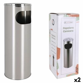 Waaste Paper Bin with Ashtray Confortime Stainless steel...
