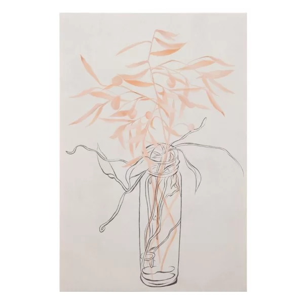 Canvas 80 x 3,8 x 120 cm Vase Flowers