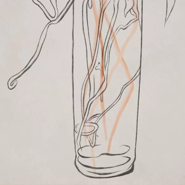 Canvas 80 x 3,8 x 120 cm Vase Flowers