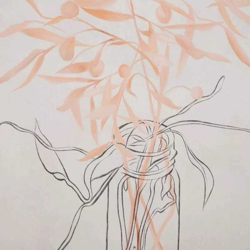 Canvas 80 x 3,8 x 120 cm Vase Flowers