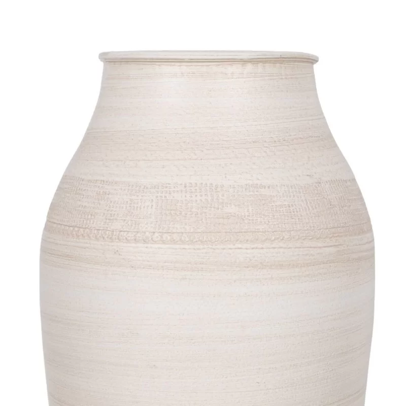 Vase Cream Ceramic 22 x 22 x 40 cm