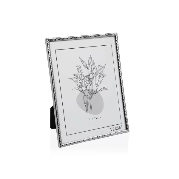 Photo frame Versa Silver Metal Minimalist 1 x 15,5 x 10,5 cm